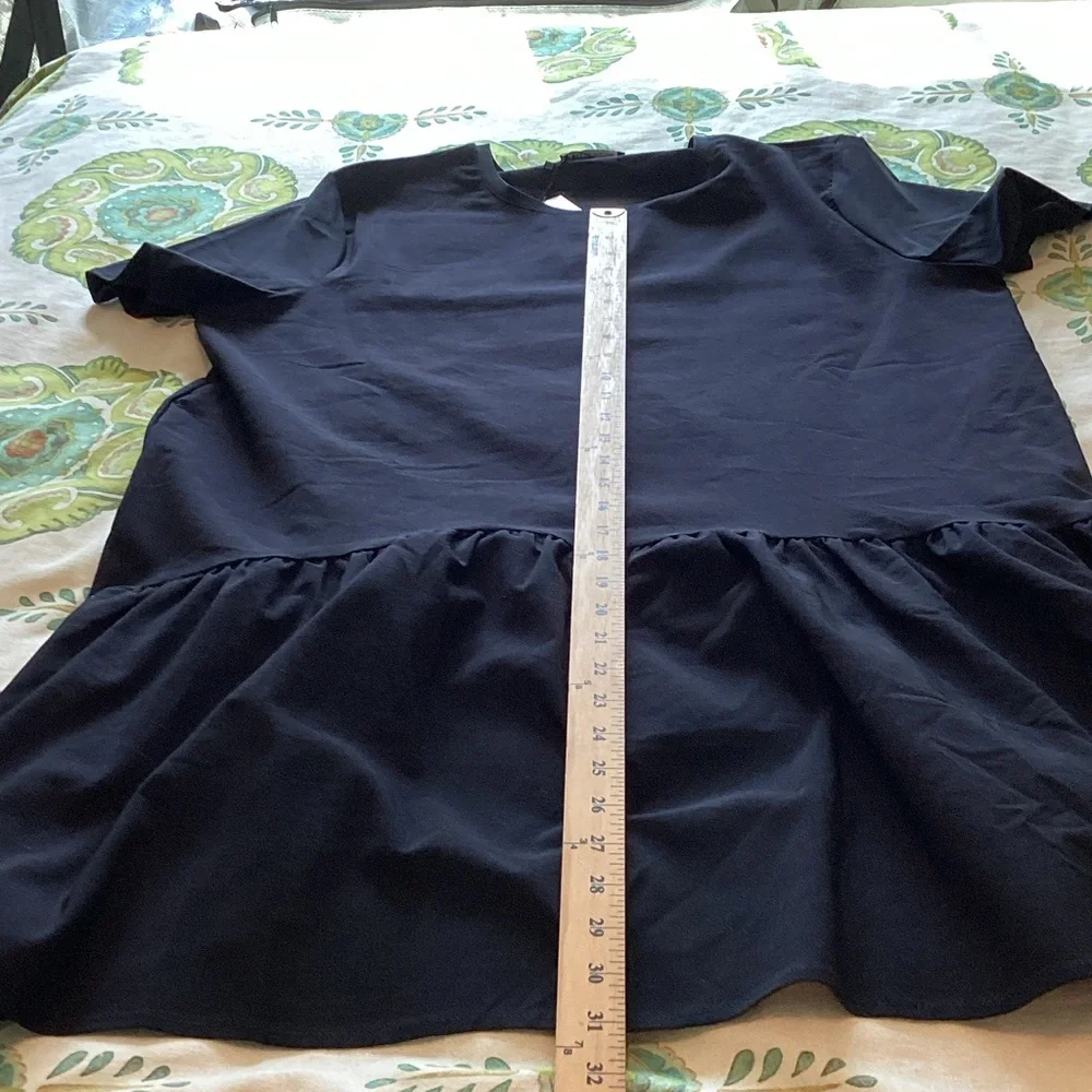 Zara Black Drop Waist Dress L NWT - Picture 7 of 8